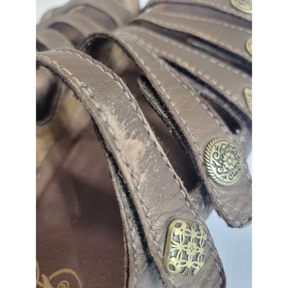 Dansko Janie Brownish Bronze Leather Slip On Slide Sandals Women's Size 40 - Picture 5 of 11